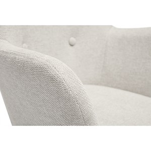 Fauteuil enfant en tissu effet velours texturé beige et bois clair baby bristol