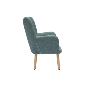 Fauteuil enfant en tissu vert de gris et bois clair baby bristol