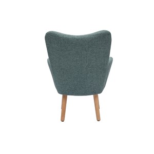Fauteuil enfant en tissu vert de gris et bois clair baby bristol