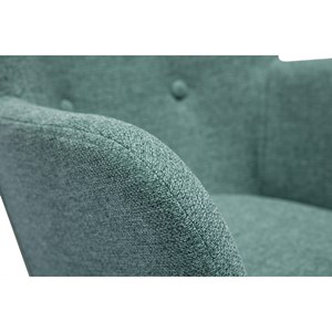 Fauteuil enfant en tissu vert de gris et bois clair baby bristol