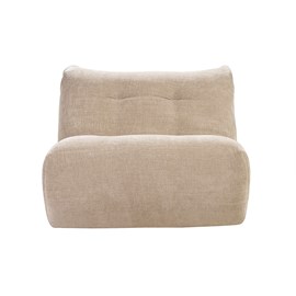 Fauteuil lounge en tissu effet velours texturé taupe bumpy
