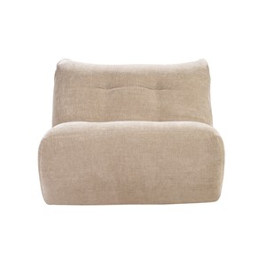 Fauteuil lounge en tissu effet velours texturé taupe bumpy