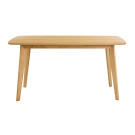 Table à manger rectangulaire bois clair chêne l150 cm leena