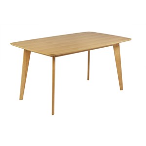 Table à manger rectangulaire bois clair chêne l150 cm leena