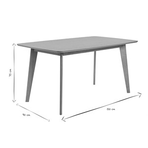 Table à manger rectangulaire bois clair chêne l150 cm leena