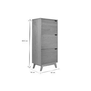 Buffet haut bois clair hévéa l60 cm leena