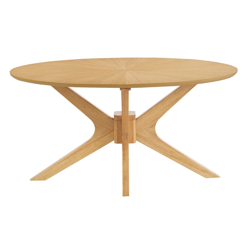 Table basse ovale bois clair chêne l90 cm dielli