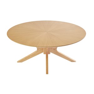 Table basse ovale bois clair chêne l90 cm dielli