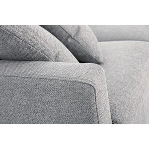 Canapé 3 places en tissu gris et bois clair munik