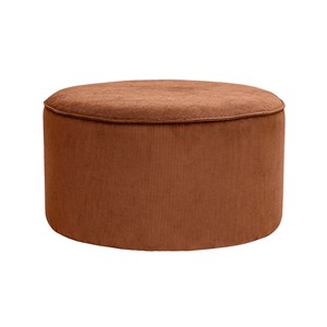 Pouf rond en velours côtelé terre brûlée d70 cm paul
