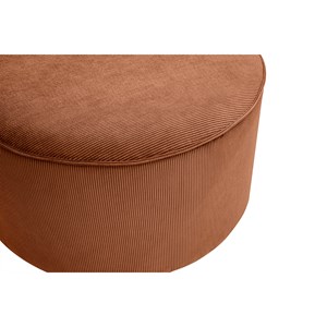 Pouf rond en velours côtelé terre brûlée d70 cm paul
