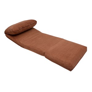 Chauffeuse 1 place convertible en tissu velours côtelé terre brûlée spencer