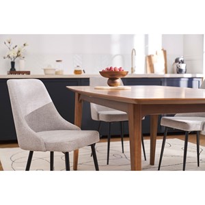 Chaises en tissu effet velours texturé gris clair et métal noir (lot de 2) cult