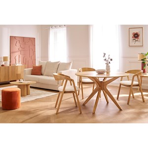 Table à manger ronde noyer d120 cm dielli