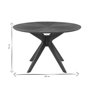 Table à manger ronde noyer d120 cm dielli