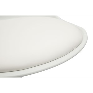 Chaise pivotante blanche et métal chromé steevy v2