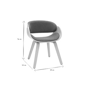 Chaise en tissu vert kaki et bois clair bent