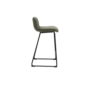 Tabourets de bar en tissu vert kaki et métal h65 cm (lot de 2) boost