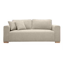 Canapé 3 places en tissu effet velours texturé beige pepper