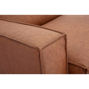 Module d'angle gauche pour canapé en cuir marron split