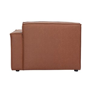 Module d'angle droit pour canapé en cuir marron split