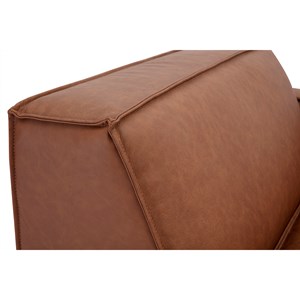 Module d'angle droit pour canapé en cuir marron split