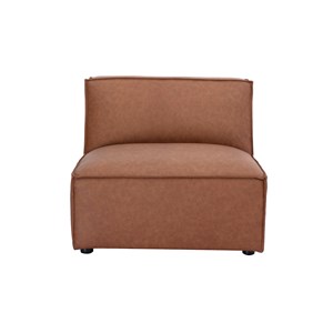 Module droit pour canapé en cuir marron split