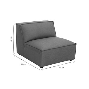 Module droit pour canapé en cuir marron split