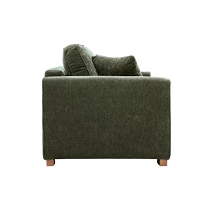 Canapé 3 places en tissu effet velours vert kaki pepper