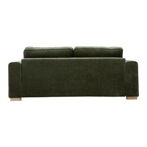 Canapé 3 places en tissu effet velours vert kaki pepper