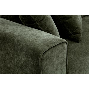 Canapé 3 places en tissu effet velours vert kaki pepper