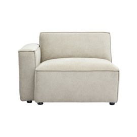 Module d'angle gauche pour canapé en tissu chenille beige split