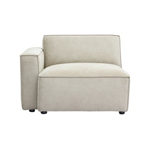 Module d'angle gauche pour canapé en tissu chenille beige split