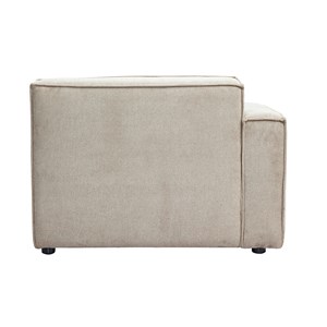 Module d'angle gauche pour canapé en tissu chenille beige split