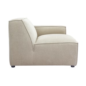 Module d'angle droit pour canapé en tissu chenille beige split