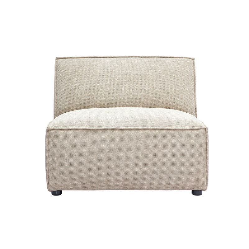 Module droit pour canapé en tissu chenille beige split