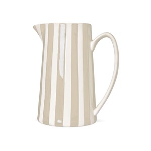 Pichet, carafe ou vase à rayures sables