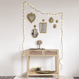 Miroir coeur ex-voto grand modèle doré
