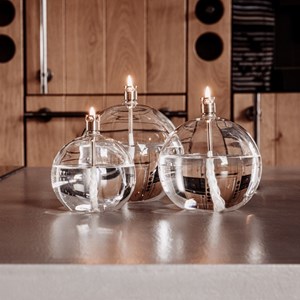 Lampe à huile boule lisse taille s -