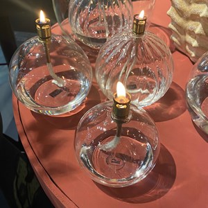 Lampe à huile boule lisse taille s -