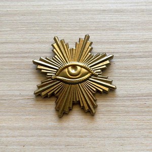 Déco murale œil ex-voto doré déco