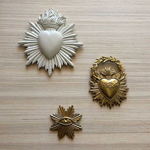 Déco murale œil ex-voto doré déco