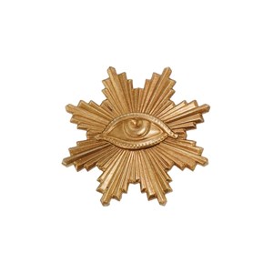 Déco murale œil ex-voto doré déco