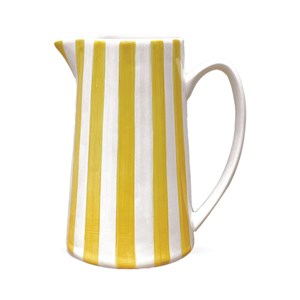 Pichet, carafe ou vase à rayures jaunes
