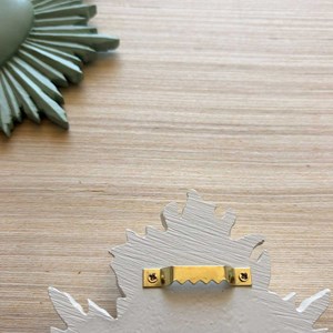 Coeur ex-voto grand modèle beige