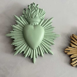 Coeur ex-voto en résine grand modèle