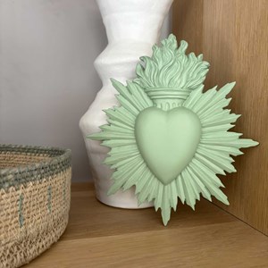 Coeur ex-voto en résine grand modèle