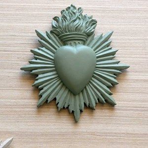 Coeur ex-voto en résine grand modèle