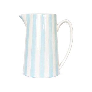 Pichet, carafe ou vase rayures bleu