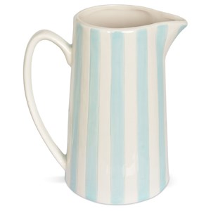 Pichet, carafe ou vase rayures bleu